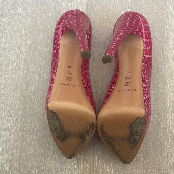 Casadei croc embossed platform high heels - Picture 7 of 9